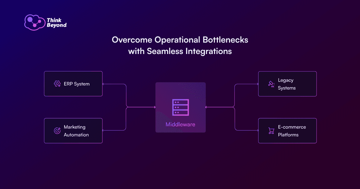Salesforce integration middleware connecting ERP, marketing, legacy and ecommerce systems.