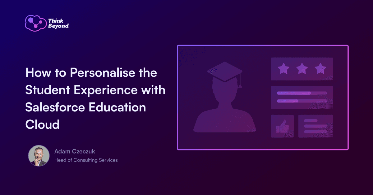 Infographic illustrating methods to personalize student experiences using Salesforce Education Cloud features and tools.