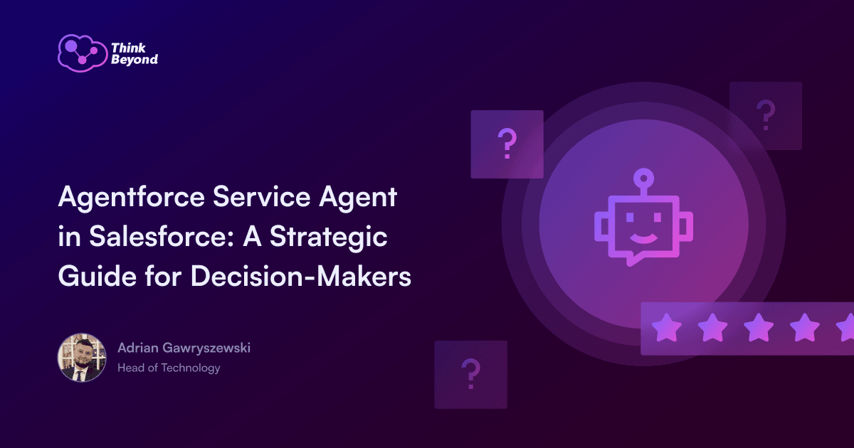 Cover image of a strategic guide for decision makers on Salesforce agency services, featuring a modern design and bold title