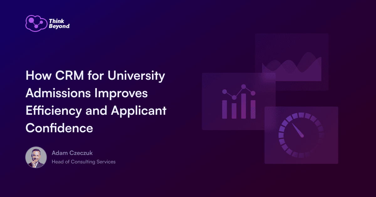 Infographic showing how CRM systems enhance university admissions processes, boosting efficiency and applicant trust.