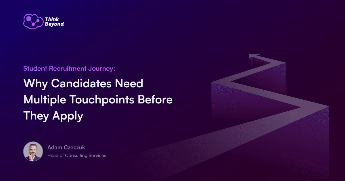 Infographic illustrating the importance of multiple candidate touchpoints before application for better engagement and understanding.