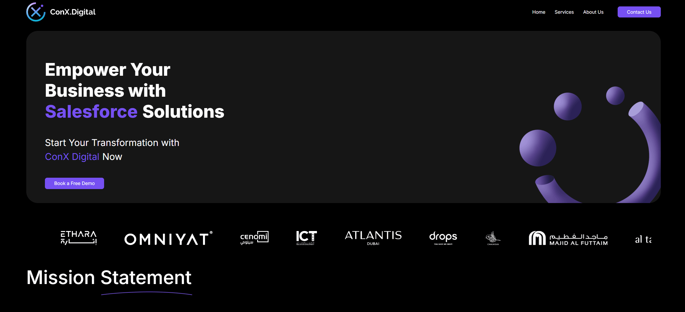 ConX Digital homepage