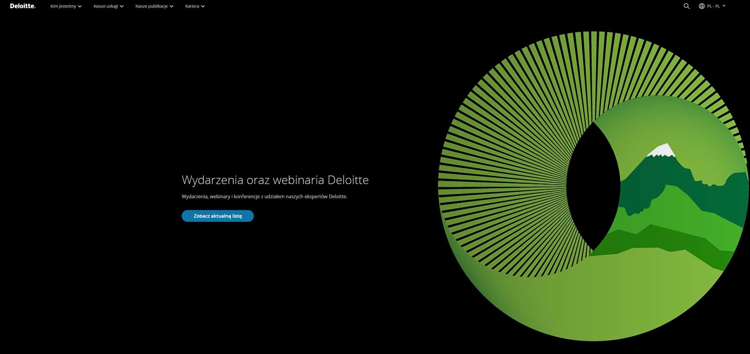 A website page featuring a modern design with green and black color scheme, showcasing text and navigation elements.