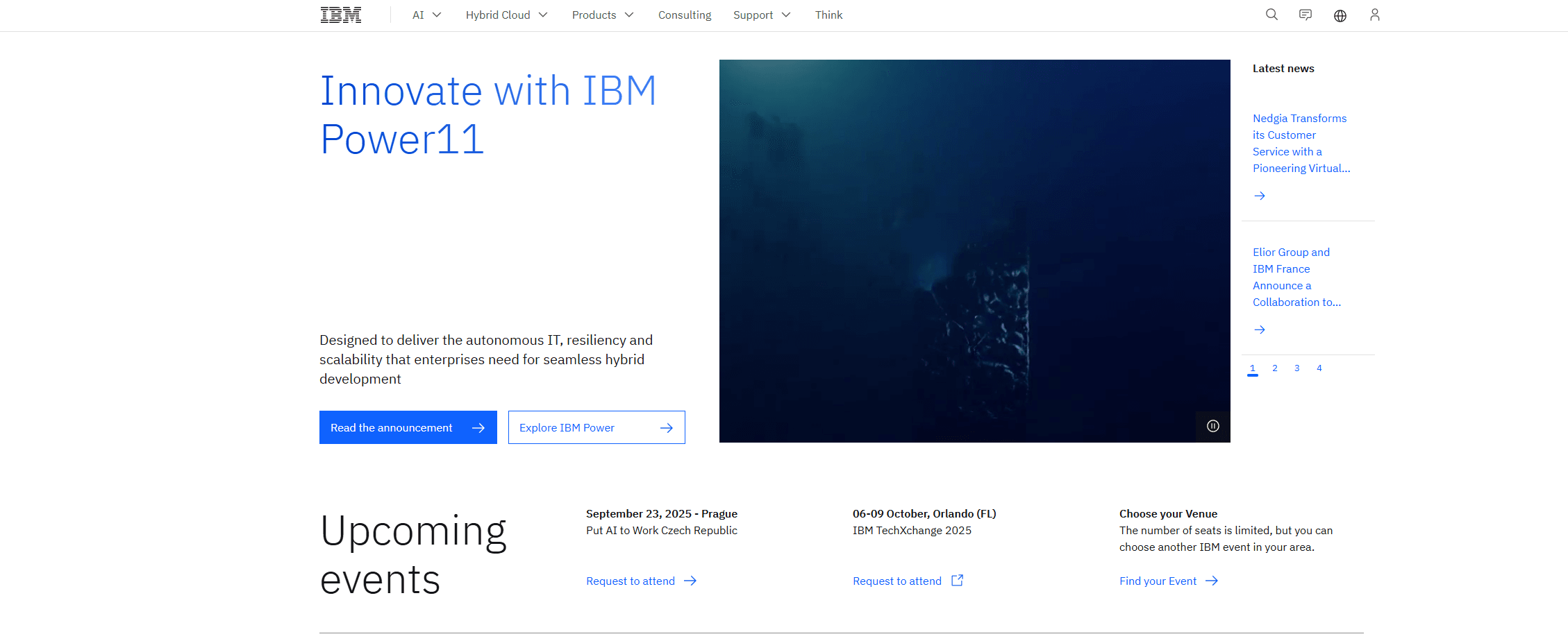 IBM homepage