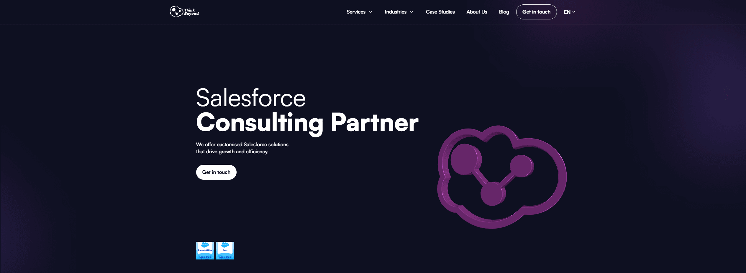 Logo of a Salesforce consulting partner, symbolizing expertise in Salesforce solutions and services for businesses.