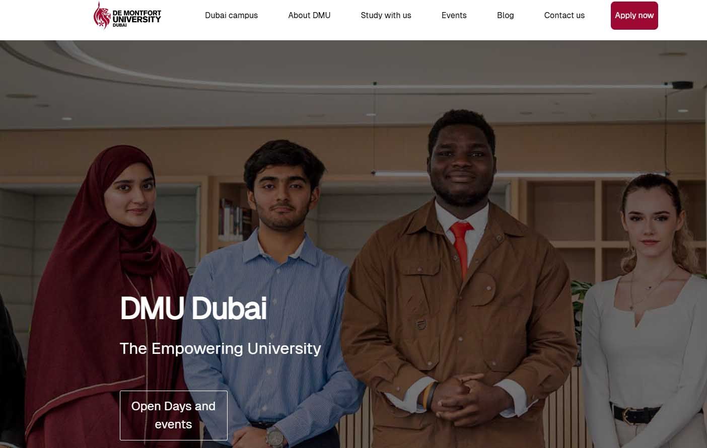Screenshot of an engineering university website showcasing a clean design with sections for courses, news, and student resources.