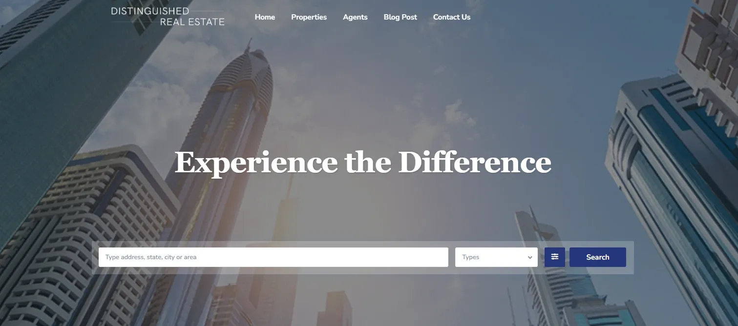 Distinguished Webpage Screenshot