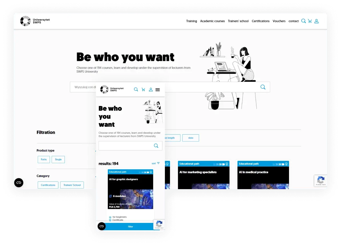 SWPS-Universität: Salesforce E-Commerce-Plattform für Online-Kurse