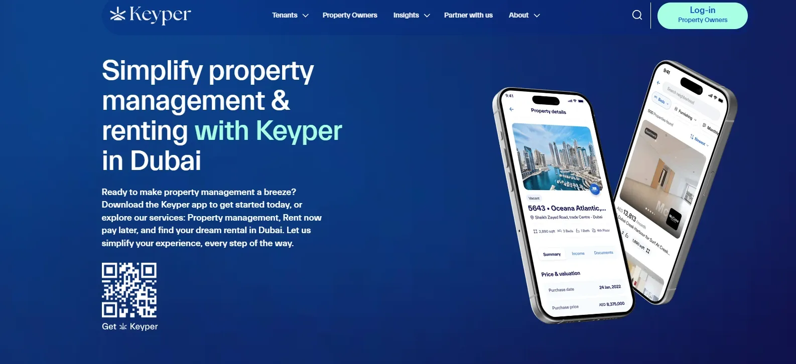 Keyper Webpage Screenshot