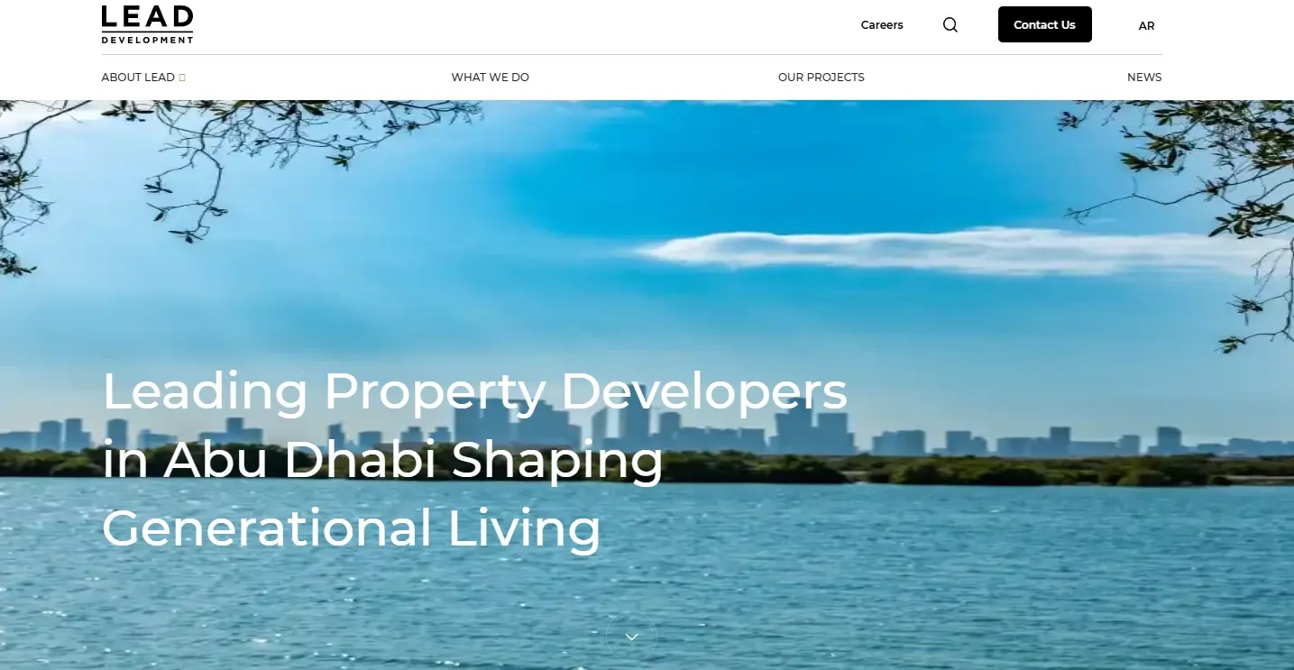 Lead Development Webpage Screenshot