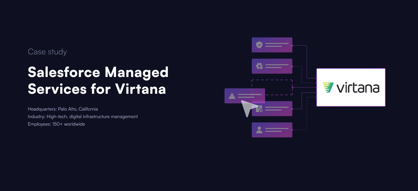 Overview of Salesforce managed services for Viratana, highlighting enhanced functionality and dedicated assistance for users.